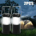2PCS 30LED Camping Hiking LED Lantern Battery Tent Hanging Lamp