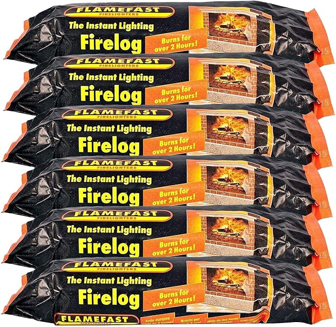 MDL Instant Light Smokeless Fire Logs - Case of 12 Logs