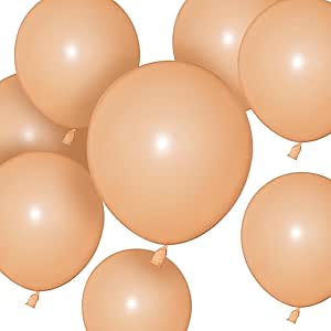 Apricot Balloons 50 Pack 12 Inch Nude Balloons Beige Balloons for Balloon Garland or Balloon Arch, Baby Shower Decorations Birthday Wedding Anniversaries Decorations
