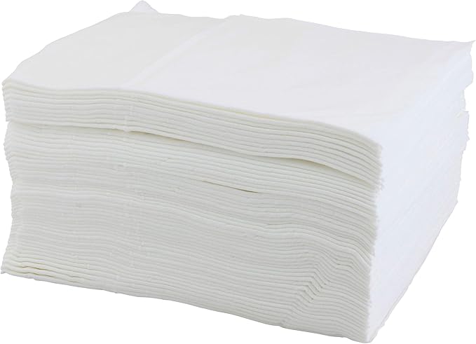 Disposable Biodegradable White Embossed Salons Hairdressing Towels. Salon, Barbershop, Hairdressing, Hairdressers, Spa Use (Pack of 100)