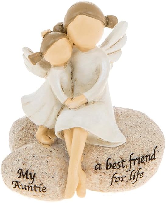 My Auntie is A Best Friend for Life Sentimental Pebble Gift, White