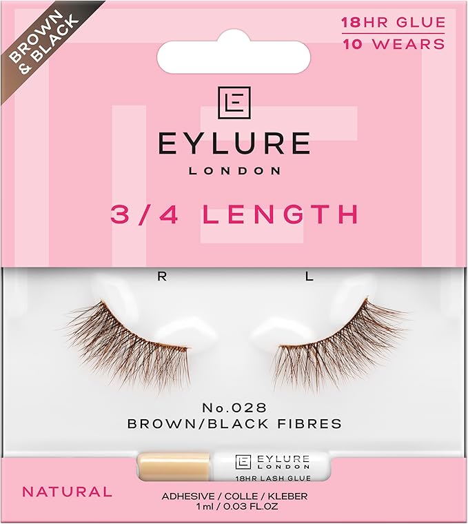 Eylure 3/4 Length No. 028 False Lashes (Brown/Black)
