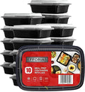 (10 Pack, 28oz) 1 Compartment Plastic Meal Prep Containers - Reusable BPA Free Food Containers with Airtight Lids - Microwavable, Freezer and Dishwasher Safe