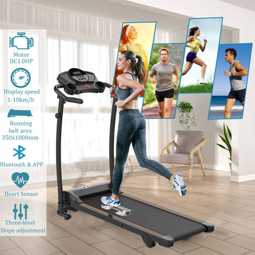 FIT4YOU Folding Electric Treadmill â€“ Motorised Running Fitness Machine Gym MT04