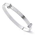 Solid Sterling Silver Expanding Baby Bangle - Nursery Pattern, 40mm Inner Diameter, Unisex