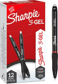 Sharpie S-Gel | Gel Pens | Medium Point (0.7mm) | Red Ink | 12 Count