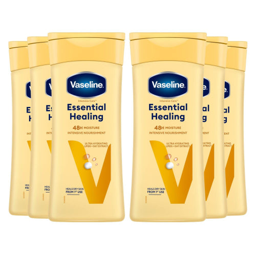 6pk Vaseline Intensive Care Essential Healing Body Lotion - 6 x 400ml Bottles