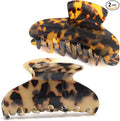 Big Hair Claw Clips Tortoise Shell Large Hair Claw Clips For Thick Hair,3.5 Inch Strong Hold Hair Jaw Clips Clamps For Women,2 Color Available(2 Pack)