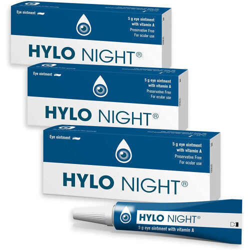 Hylo Night- Vitamin A - Eye Ointment 5g - Pack of 3