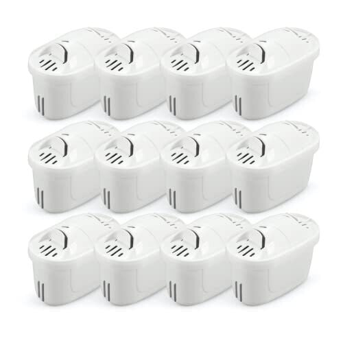Compatible with Maxtra+ Replacement Water Filter Cartridges for Brita Maxtra+ Plus Water Jug and Brita Kettle Universal Filter Cartridge - Pack of 12