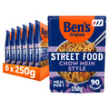 Ben's Original Street Food Chinese Chow Mein ready in 90 seconds Noodles Ready Meal serves 1 multipack 6x 250g