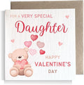 Second Ave Daughter Valentine's Day Bear Square Valentine's Day Greetings Card