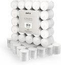 delka Unscented Tea Lights White- Long-Lasting 8 Hour Burn Time-Smoke-Free Bright Flame -Ideal for Weddings, Events, Aromatherapy, Home Décor, and Emergency Use-Premium Quality (White, Pack of 50)[Energy Class A+]