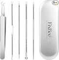 Blackhead Remover Tool - Pimple Popping Kit - Whiteheads, Acne Comedone Extractor, Milia Remover, Pimple Popper, Black Head Remove Tools Set with Face Blackhead Remover Tweezer - 5PC Spot Popping Kit