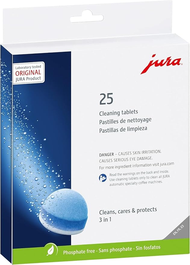 3-Phase Cleaning Tablets for Fully Automatic Coffee Machines (25 Tablets)