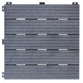 (Pack of 10) Cosmo Garden Patio Composite Decking Tiles Cool Grey