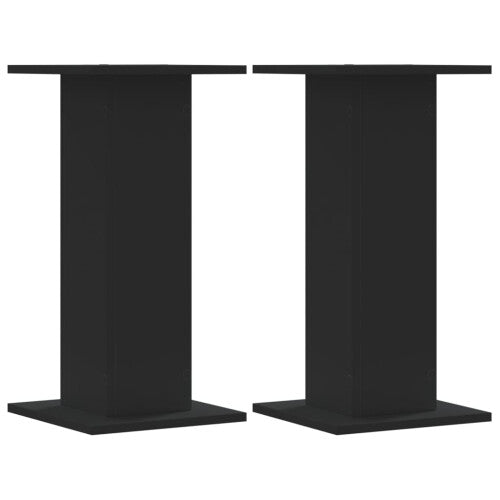 (black, 30 x 30 x 60 cm) vidaXL Speaker Stands Living Room Speaker Floor Stand 2 pcs Engineered Wood