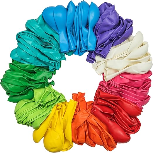30 Biodegradable Multicoloured Balloons in 10 Colours. 12 Inch Large Eco Friendly Balloons. Perfect for Kids Parties, Baby Showers, Weddings, Anniversaries. For Helium or Air Use