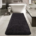 (60x110 cm- Medium Bath Mat, Black) Non Slip Bath Mats Soft Shaggy Bathroom Shower Rug