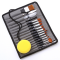 Nylon Hair Acrylic Paint Brushes with Drawstring Case, Artist Brush Set for Oil Watercolor Canvas