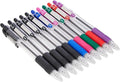 Zebra Pen Z Grip Multi-Coloured & Black Pens Ballpoint, Smooth & Comfortable Ballpoint Pens with Pocket Clip, Retractable & Reliable Biro Pens Multipack - Medium Point, 10 pack