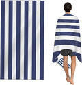 CNMTCCO Large Beach Towel for Adults with Bag - Quick Dry Microfibre - 100% Recycled Towel - Sand Free, Lightweight, Compact (160x90cm, 63x35in) (Blue)