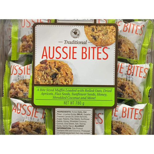 Organic Aussie Bites Universal Bakery Oats Dried Apricots honey seeds 780g Pack
