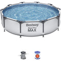 Bestway 10''X30'' Steel Pro Frame Swimming Pool inc. Filter Pump