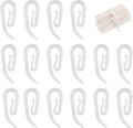 Curtain Hooks Plastic White - Premium & Heavy Duty Drapery Hooks Perfect for Windows, Doors & Shower Curtains - Fits All Types of Curtains, 50 PCS
