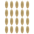 20pcs Stainless Steel Oval Pendant DIY Dog Tags