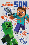 Minecraft Son Birthday Card Birthday Card for our Son