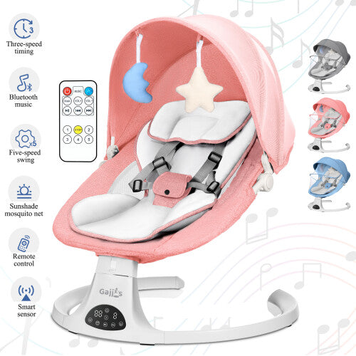 (Pink) FK Sports Baby Bouncer Electric Swing Chair
