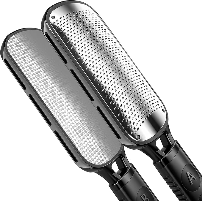 Antonki 2 in 1 Foot File Scraper Hard Skin Remover, Professional Double Sided Metal Callus Remover for Feet Scrubber Rasp Pedicure Tool - 1 Pack