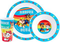 PAW Patrol Kids Tableware Set – 3 Piece Reusable PP Plate, Bowl & Cup Set for Children – Skye, Chase, Marshall, Rubble Tumbler & Dinnerware Set for Mealtimes – for 36+ Months & Up