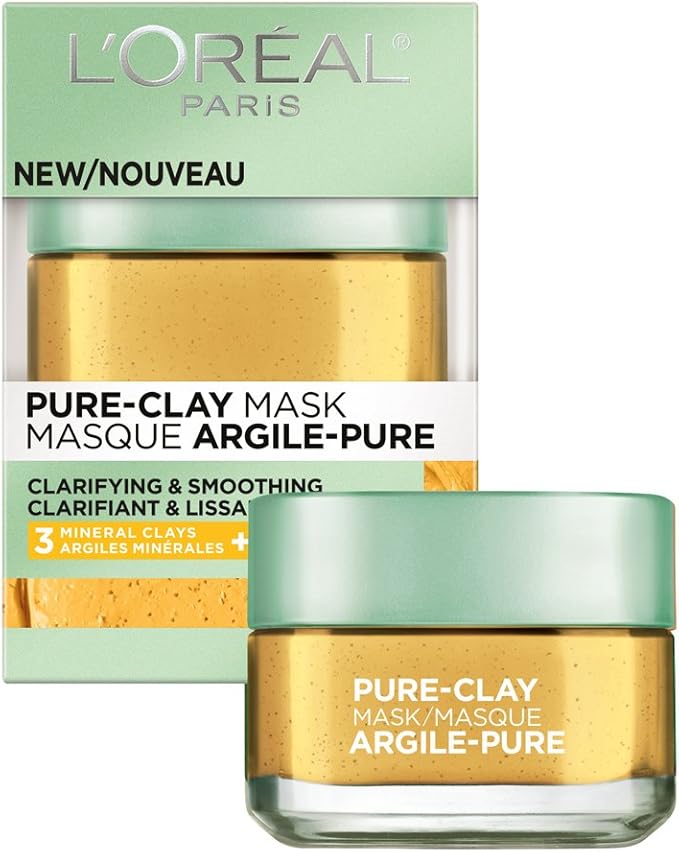 L'Oreal Paris Skin Care Pure Clay Mask. 1.7 Oz./48 g (Clarify & Smooth)