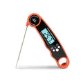 Keplin Meat Thermometer - Instant Read Food Thermometer with Backlight LCD, Foldable Design, Auto Turn Off, Magnet, Fast 3-Second Response, Temperature Range 0-150°C, Includes Bottle Opener-Orange
