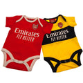 (9-12 Months, Red/Yellow) Arsenal FC Baby Bodysuit (Pack of 2)
