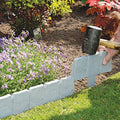 Faux Cobbled Stone Garden Edging | W24xH10cm with a 13cm Spike | Pack of 10