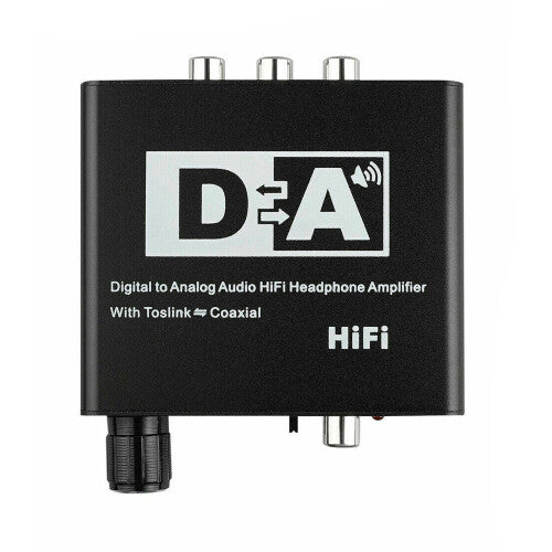 192KHz Digital Optical/Coaxial to Analog RCA DAC with 3.5mm Headphone Output - Bidirectional Toslink/Coaxial Converter