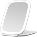 Rechargeable Travel Makeup Mirror with LED Lights, Portable Folding Light up Mirror, 3 Color Lighting, Touch Screen, Ultra Thin, 7.5 inch