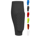 (M, black) Shin Defender KidsShindefender Compression Sleeve with Honeycomb Pads0620