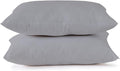 Silver Grey Pair of Pillowcases 100% Egyptian Cotton 200 Thread Counts, Pillow Cases 2 Pack 50 X 75 CM