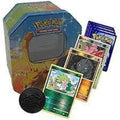 Pokemon Starter Collection Tin: 50 Cards (5 Shiny Holos, 45 Character Cards) + Collectible Coin; Empty Tin Insert Fits 200-300 Cards