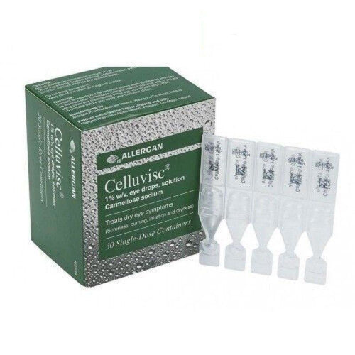 Allergan Celluvisc 1% Eye Drops 30 x 3 â€“ Carmellose Solution for Dry Eye Relief