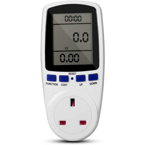 UK Plug in Electricity Power Consumption Meter Energy Monitor Watt Kwh