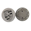 4x Porsche Wheel Centre Caps | Silver Black 76mm