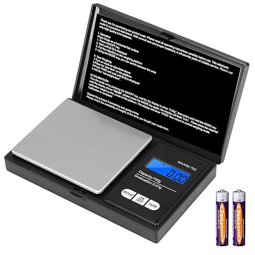 Vinabo 700g Digital Scales 0.01g, Kitchen Scales Digital,Mini Pocket Scales,precision scale LCD Display, Jewellery Scales Weighing Scales for Jewellery Gold Food Coffee Herb Coin (Battery included)