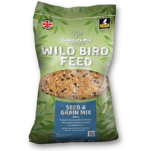 Copdock Mill Wild Bird Seed & Grain Mix 20kg Bag All Year-Round High-Energy