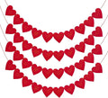 40 Pcs Romantic Decorations, Red Heart Hanging Garlands, Valentines Decorations Romantic Decoration Banner, Home Wall Ceiling Decor Valentines Day Wedding Engagement Anniversary Party Supplies
