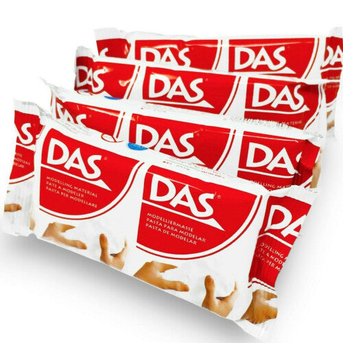 Das Modelling Putty by Fila - 150g Packet of Air Drying Easy Mould Clay White - Pack of 4
